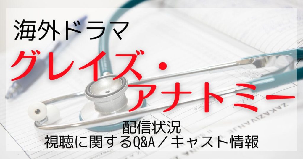 海外ドラマ『グレイズ・アナトミー』配信状況｜シーズン19はいつから
